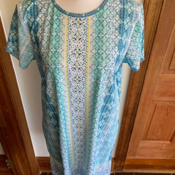 CABANA LIFE Short Sleeve Knit Shift Dress UPF 50 - Picture 4 of 16